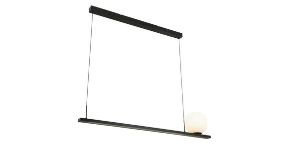 LED-HÄNGELEUCHTE 120/20/200 cm  - Schwarz, Design, Glas/Kunststoff (120/20/200cm) - Dieter Knoll