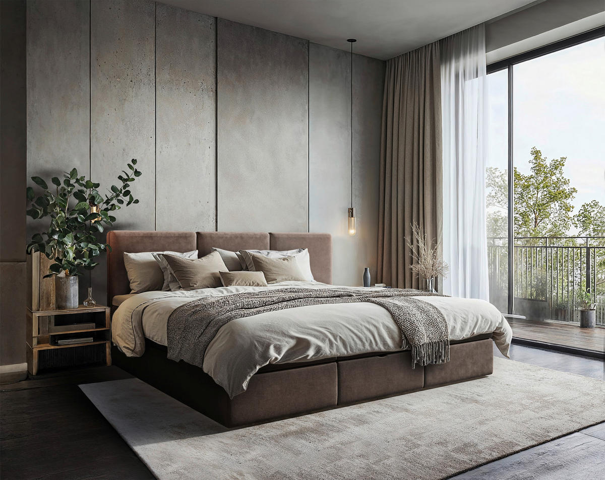 FAMILIENBETT - Schwarz/Braun, Modern, Holz/Holzwerkstoff (240/200cm) - MID.YOU