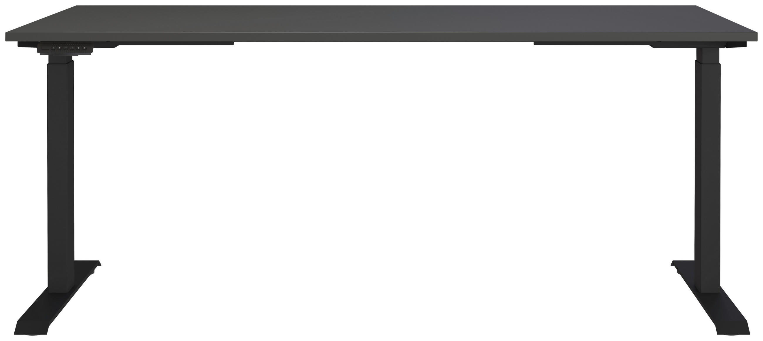 SCHREIBTISCH höhenverstellbar  - Schwarz, MODERN, Holzwerkstoff/Metall (180/80/72-118cm) - Novel