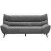 3-SITZER-SOFA Mikrofaser Grau  - Schwarz/Grau, Design, Textil/Metall (222/106/99cm) - Xora