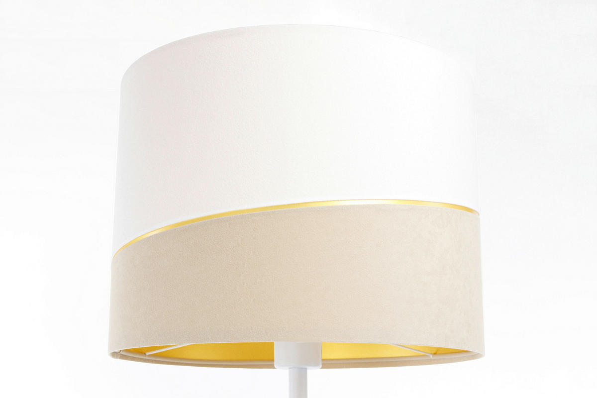 STEHLEUCHTE Swing 40/150 cm   - Beige/Goldfarben, Design, Kunststoff/Textil (40/150cm)