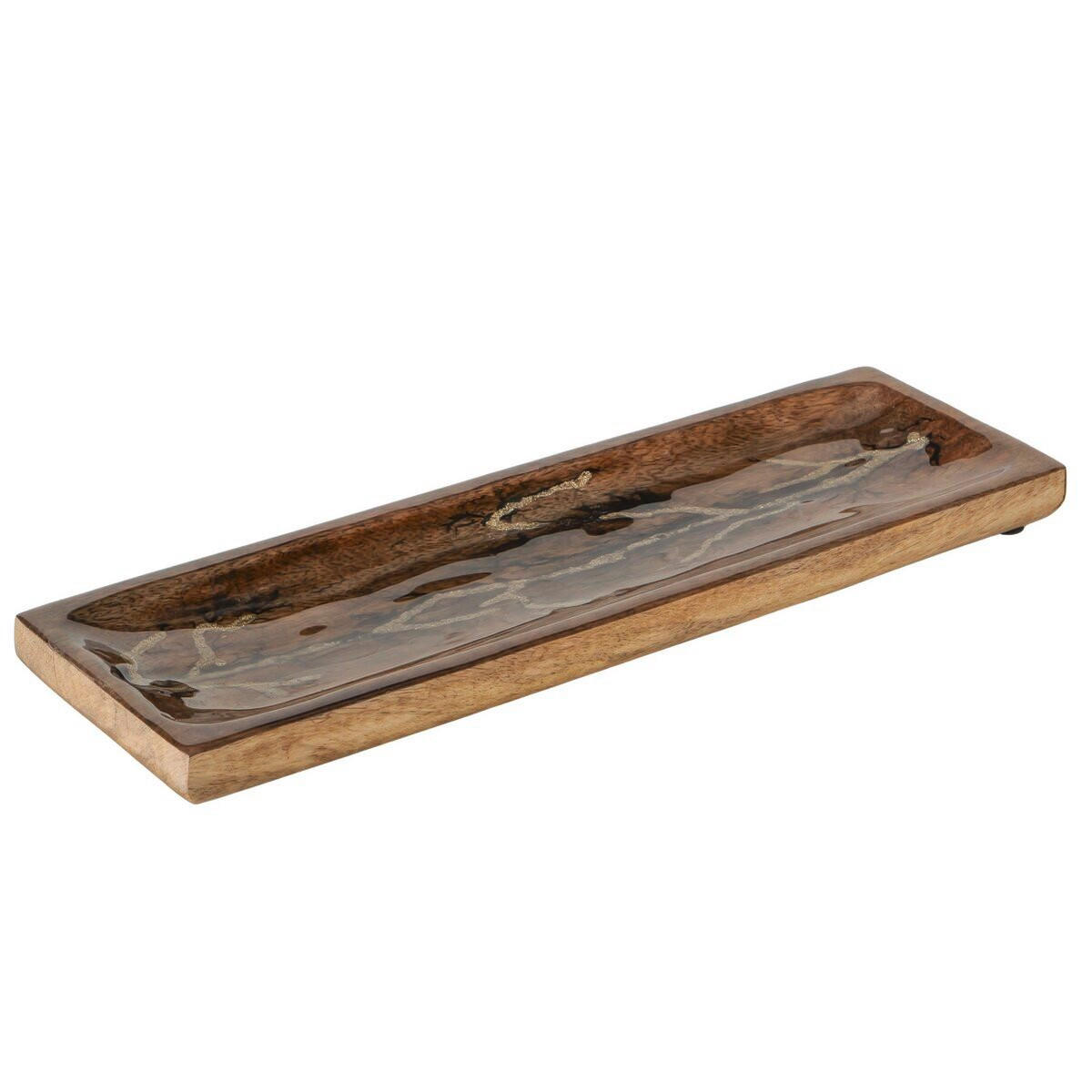 PODNOS    - zlatá/prírodná farba, Basics, drevo (38/12/2cm)