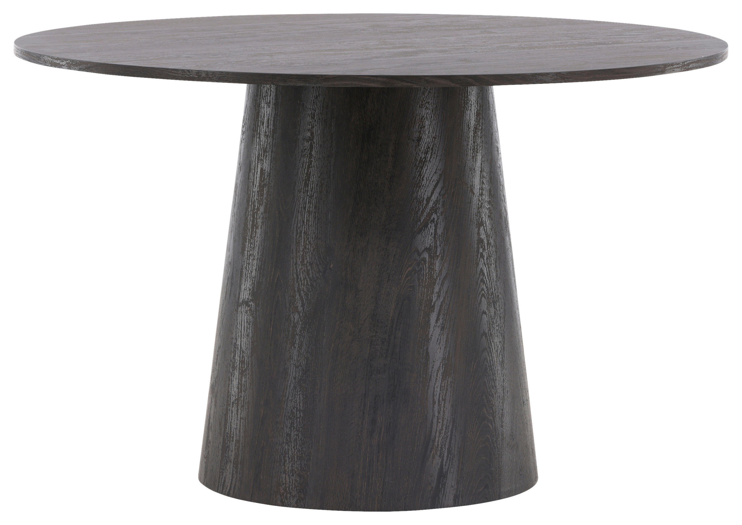 ESSTISCH 120/120/75 cm Nachbildung  Holz rund Braun, Schwarz  - Schwarz/Braun, Design, Holz (120/120/75cm) - Livetastic