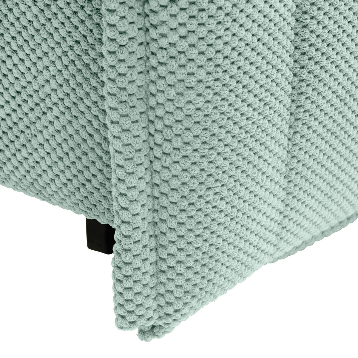 SCHLAFSOFA  mit Liegefunktion Velours Mintgrün  - Schwarz/Mintgrün, Design, Kunststoff/Textil (148/88/110cm) - Livetastic