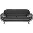 DREISITZER-SOFA Lederlook Grau, Hellgrau - Chromfarben/Hellgrau, Basics, Textil/Metall (208/85/87cm) - Ti`me DREISITZER-SOFA Lederlook Grau, Hellgrau - Chromfarben/Hellgrau, Basics, Textil/Metall (208/85/87cm) - Ti`me