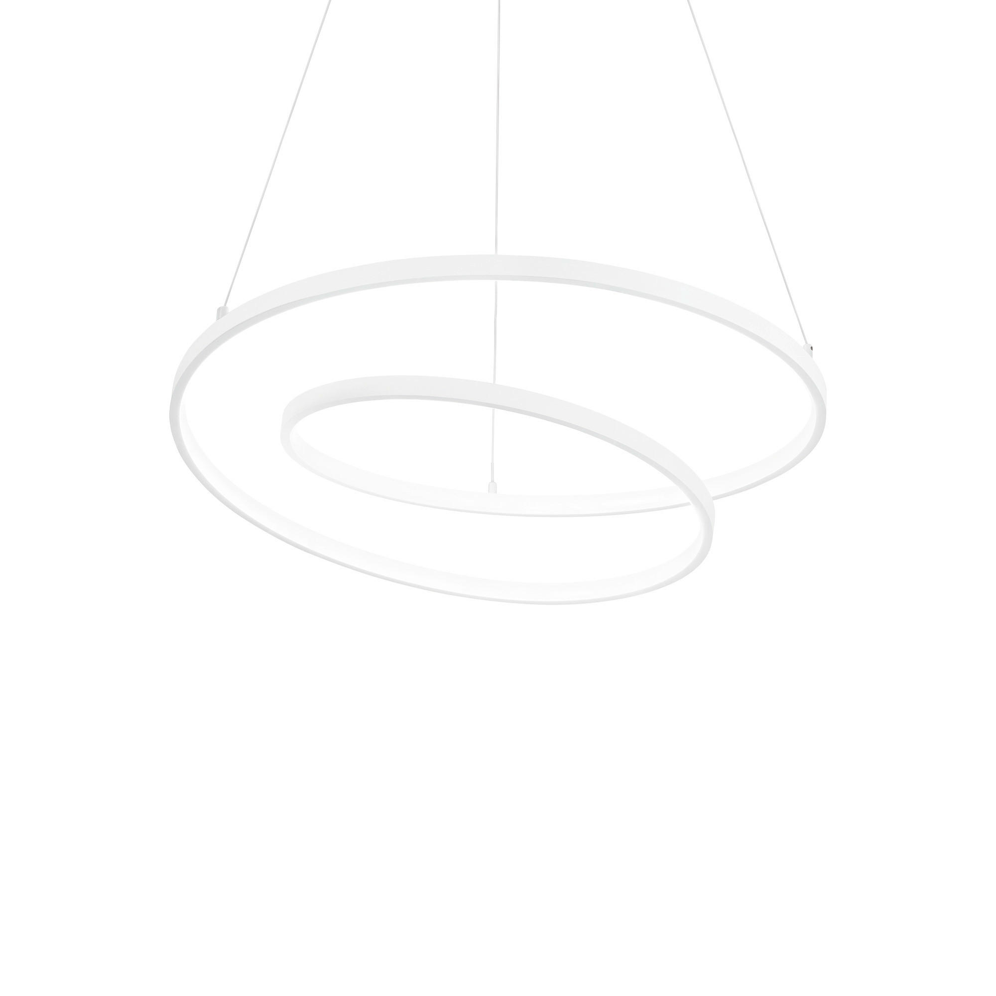 LED-HÄNGELEUCHTE Bianco 60/30/150 cm   - Weiß, Design, Kunststoff/Metall (60/30/150cm) - Ideal Lux