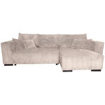 ECKSOFA Rosa Cord  - Braun/Rosa, KONVENTIONELL, Holz/Textil (230/190cm) - Carryhome