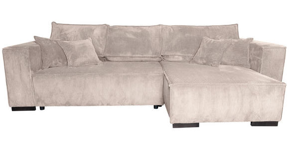 ECKSOFA Rosa Cord  - Braun/Rosa, KONVENTIONELL, Holz/Textil (230/190cm) - Carryhome