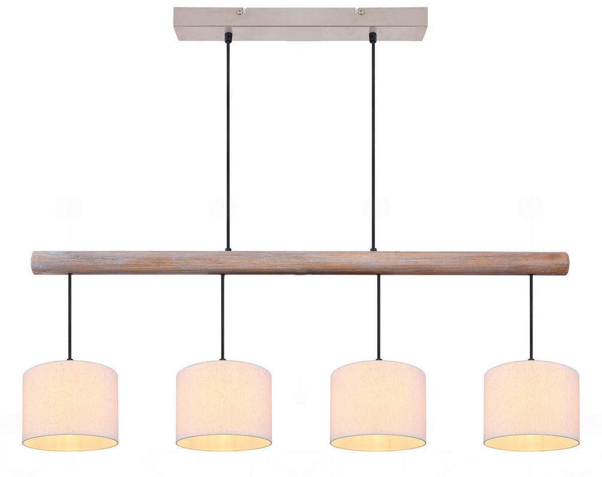 HÄNGELEUCHTE Julius 102/18/120 cm   - Sandfarben/Naturfarben, Natur, Holz/Kunststoff (102/18/120cm) - Novel