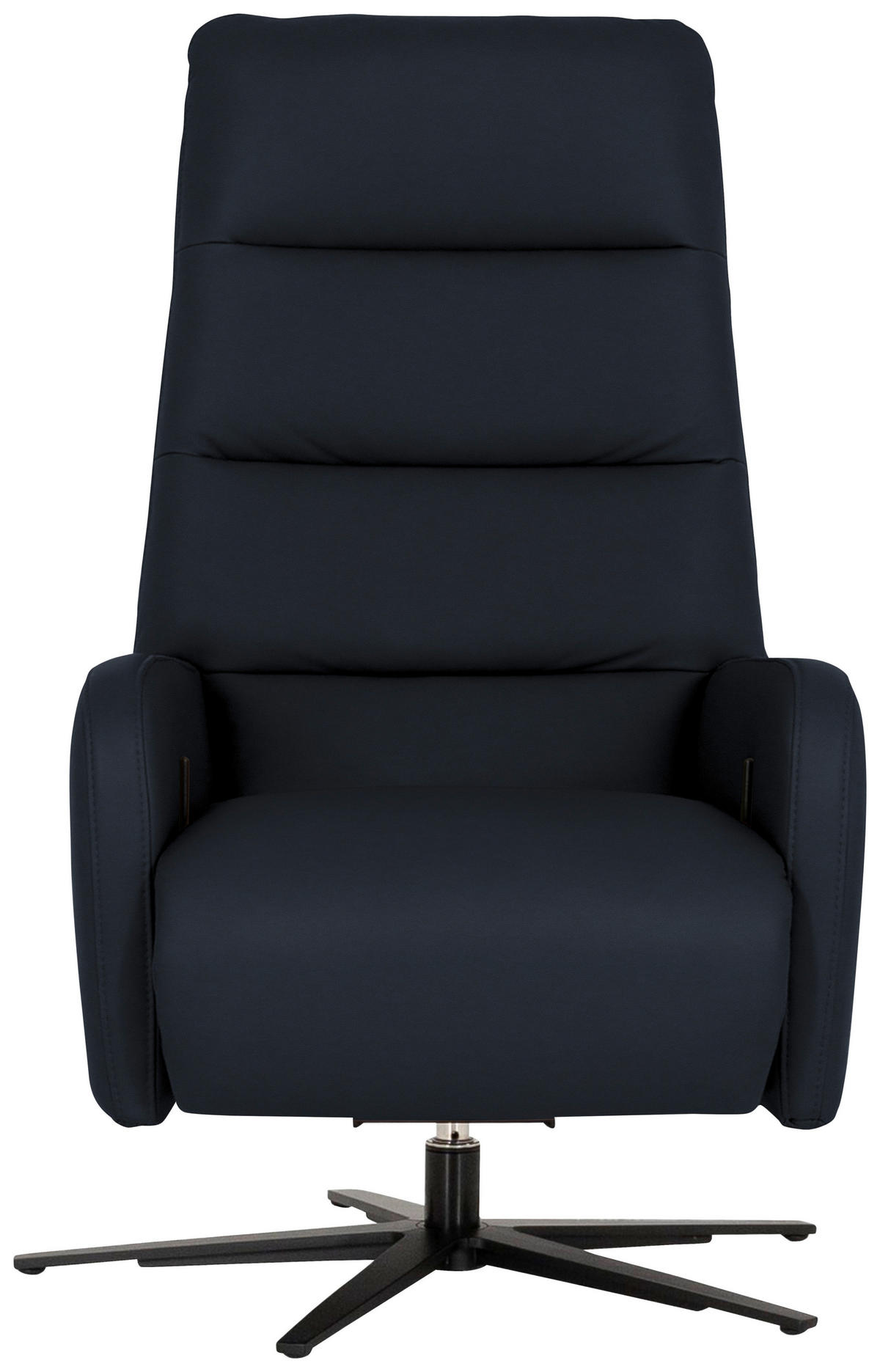 RELAXSESSEL Leder Dunkelblau  - Schwarz/Dunkelblau, Modern, Leder/Metall (66/110/83cm) - Joop!