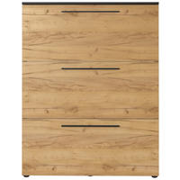 SCHUHKIPPER  in 100/129/19 cm  - Eichefarben/Schwarz, MODERN, Holzwerkstoff/Metall (100/129/19cm) - Germania