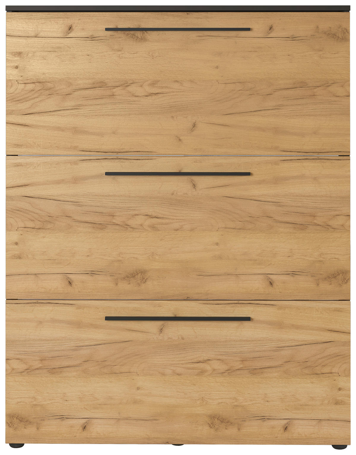 SCHUHKIPPER  in 100/129/19 cm  - Eichefarben/Schwarz, MODERN, Holzwerkstoff/Metall (100/129/19cm) - Germania