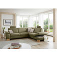 ECKSOFA in Mikrofaser Hellgrün  286/236 cm  - Wildeiche/Beige, Natur, Holz/Textil (286/236cm) - Voleo