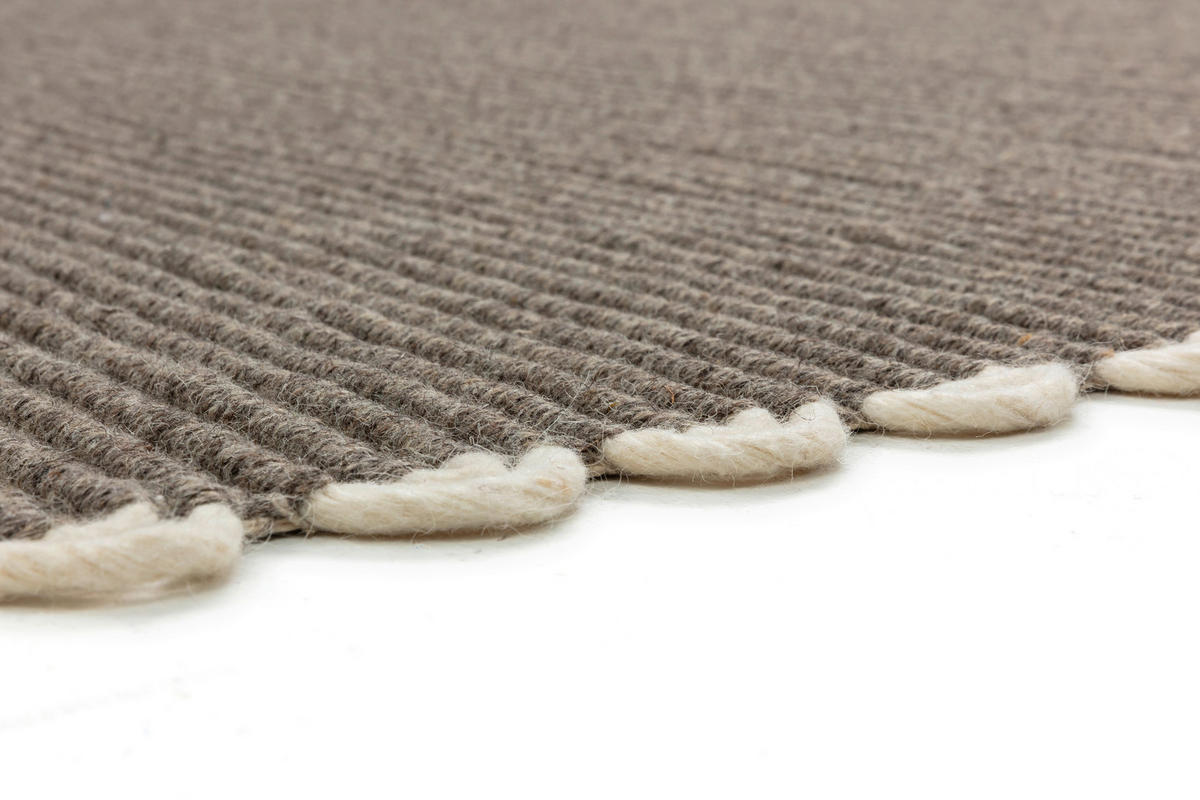 HANDWEBTEPPICH 160/230 cm Omira Dunkelgrau rechteckig  - Dunkelgrau, Basics, Textil (160/230cm) - Schöner Wohnen