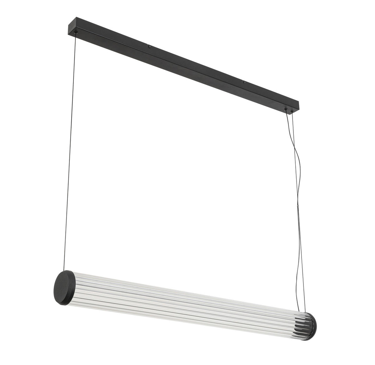 ZÁVESNÉ LED SVIETIDLO, 103/10/164 cm  - priehľadné/čierna, Design, kov/sklo (103/10/164cm) - Dieter Knoll