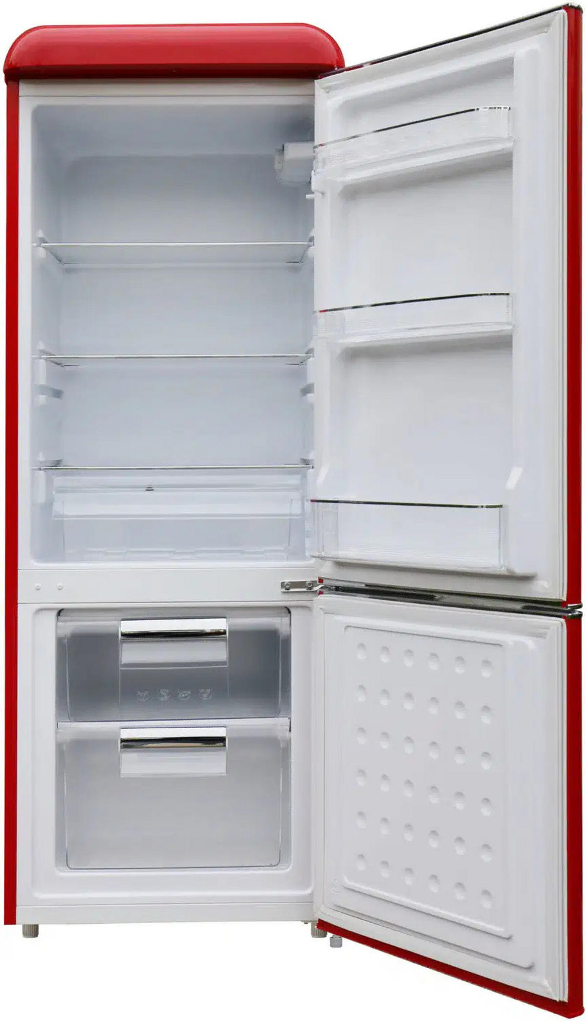 KÜHL-GEFRIER-KOMBINATION BFR 210  - Rot, Basics, Metall (54,5/149,5/58cm) - CEEM