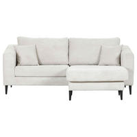 ECKSOFA in Cord Naturfarben  - Schwarz/Naturfarben, Konventionell, Holz/Textil (212/155cm) - Carryhome