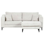ECKSOFA Naturfarben Cord  - Schwarz/Naturfarben, KONVENTIONELL, Holz/Textil (212/155cm) - Carryhome