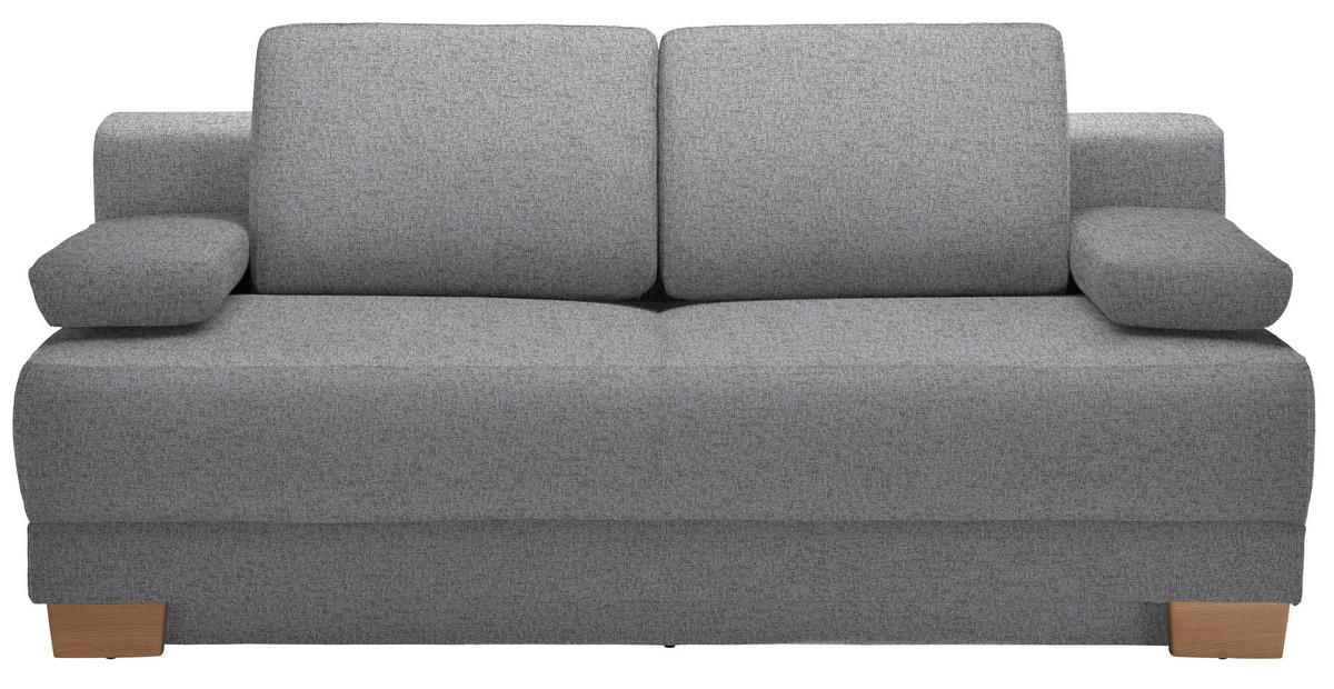 SCHLAFSOFA Felicia in Grau  - Eichefarben/Grau, Design, Holz/Textil (200/93/102cm) - Novel