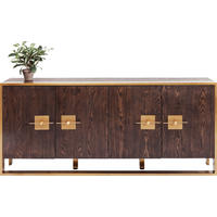 SIDEBOARD  180/80/40 cm  - Messingfarben/Braun, Trend, Holzwerkstoff/Metall (180/80/40cm) - Kare-Design