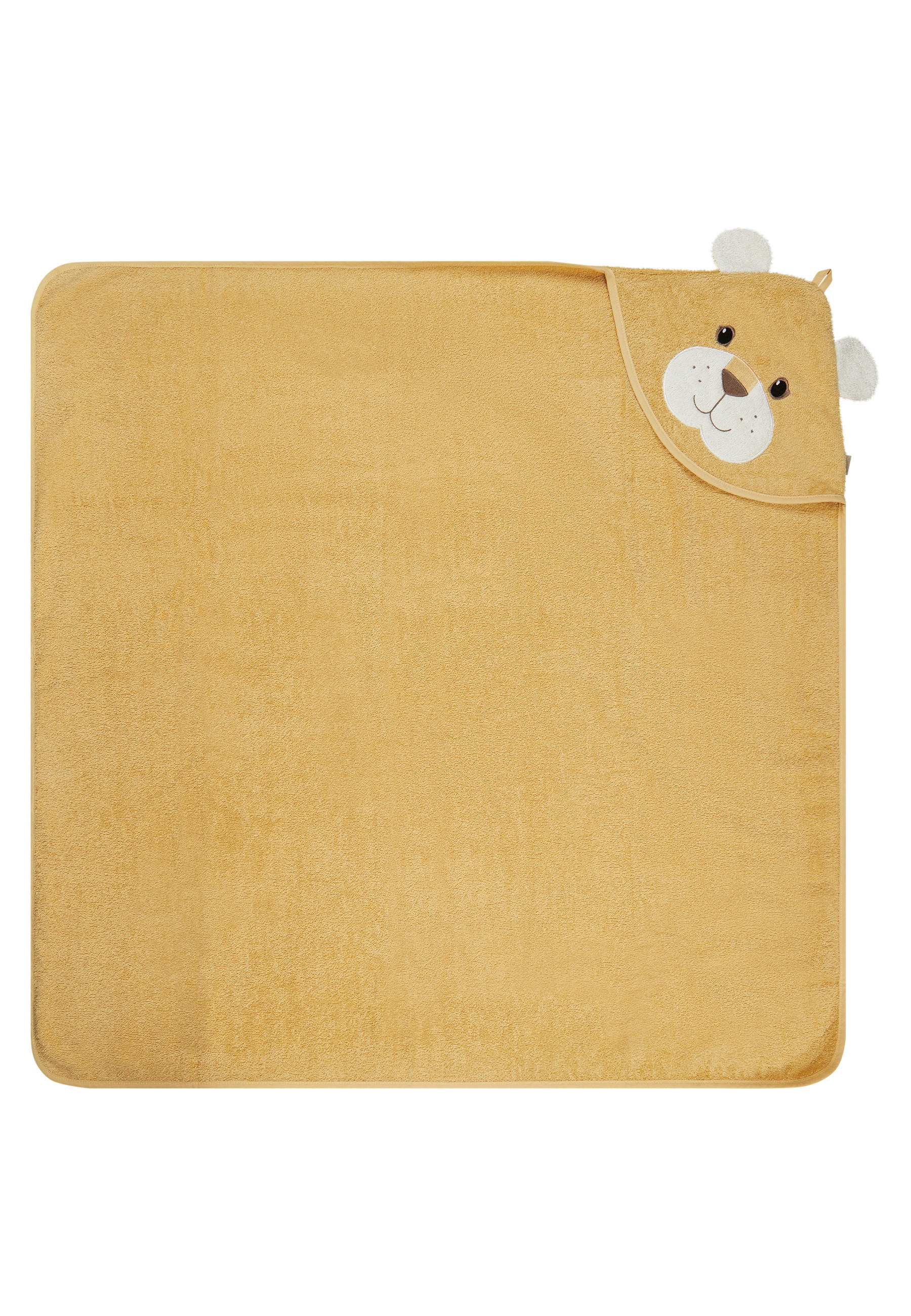 KAPUZENBADETUCH Löwe Leo  - Dunkelgelb, Basics, Textil (100/100/0,5cm) - Sterntaler