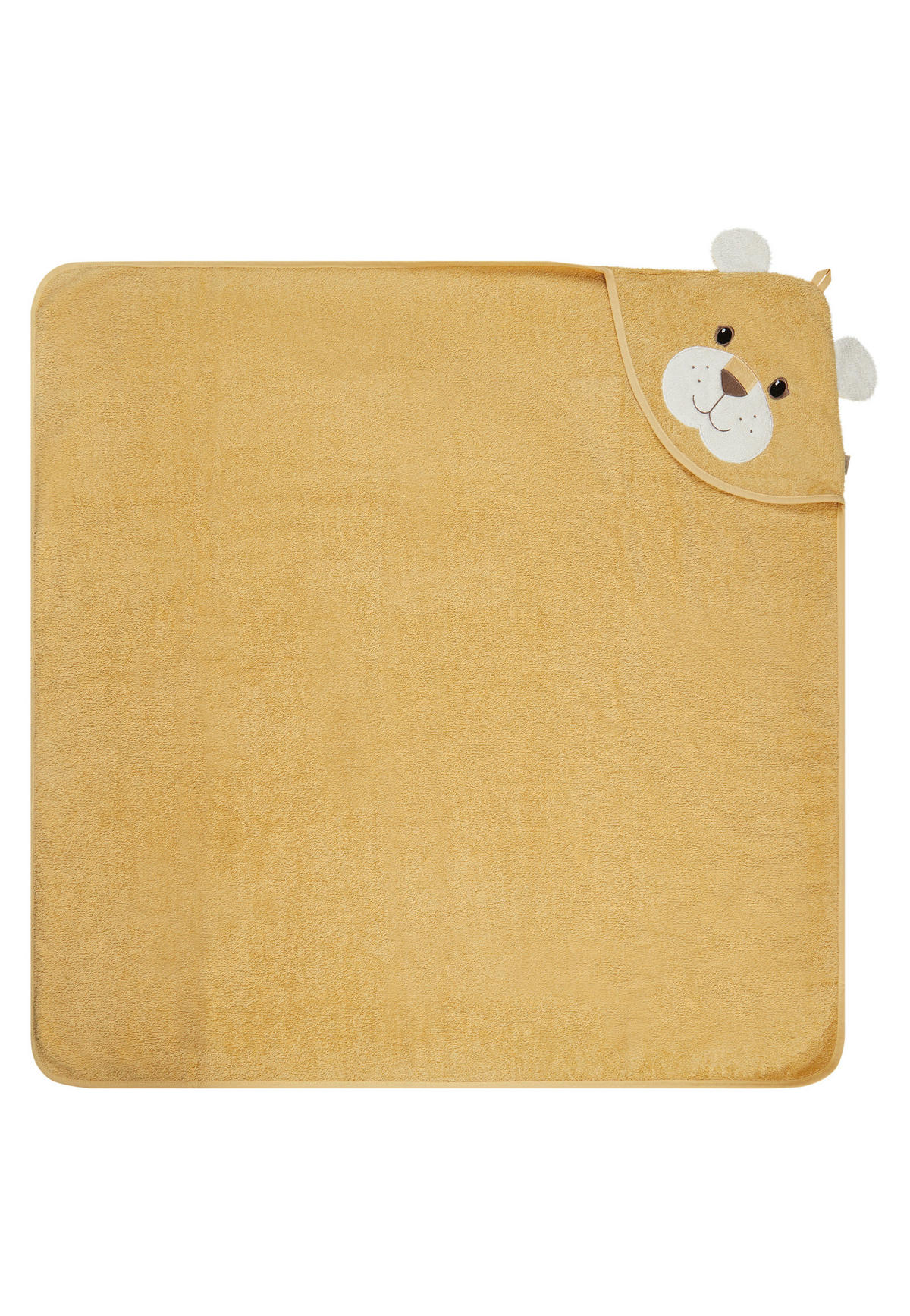KAPUZENBADETUCH Löwe Leo  - Dunkelgelb, Basics, Textil (100/100/0,5cm) - Sterntaler