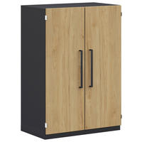 KOMMODE  in 80/112,5/41,9 cm  - Anthrazit/Weiß, Design, Holzwerkstoff/Metall (80/112,5/41,9cm) - Moderano