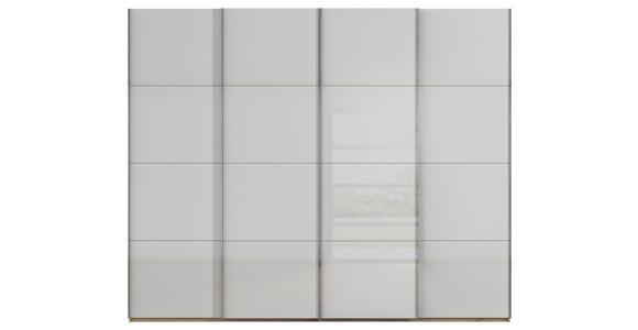SCHWEBETÜRENSCHRANK - Chromfarben/Eiche Artisan, Design, Glas/Holzwerkstoff (271/235/68cm) - Novel