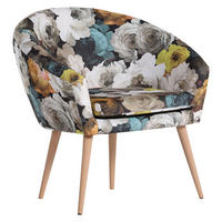FOTELJA 73/73/43/66 cm , žuta, višebojna  - višebojna/žuta, Dizajnerski, tekstil (73/73/43/66cm) - Carryhome