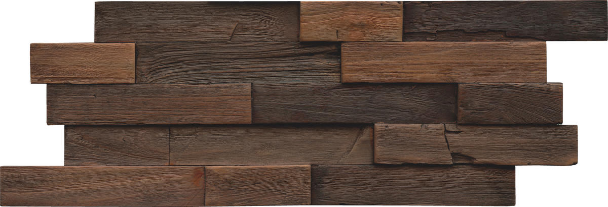WANDVERKLEIDUNG 10 Stück  - Braun, Basics, Holz (50/20/2cm)