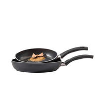 PFANNENSET Versilia Aluminium 2-teilig  - Schwarz, Basics, Metall - Ballarini