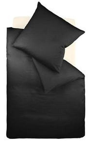 BETTWÄSCHE Makosatin 135/200 cm  - Schwarz, Basics, Textil (135/200cm) - Fleuresse