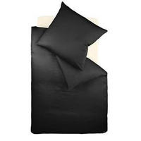 BETTWÄSCHE Makosatin 135/200 cm  - Schwarz, Basics, Textil (135/200cm) - Fleuresse