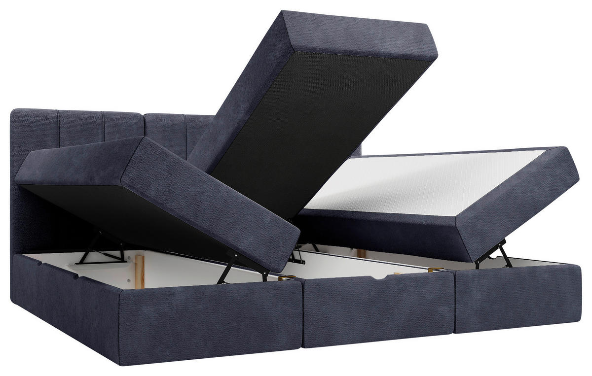 FAMILIENBETT - Schwarz/Dunkelblau, Design, Holzwerkstoff/Kunststoff (240/200cm) - Esposa