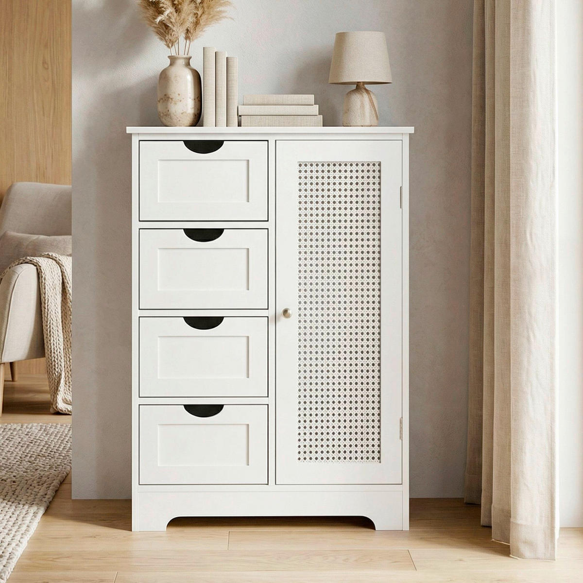 REGAL  55/80/30 cm Weiss  - Weiss, Design, Holzwerkstoff (55/80/30cm) - Livetastic