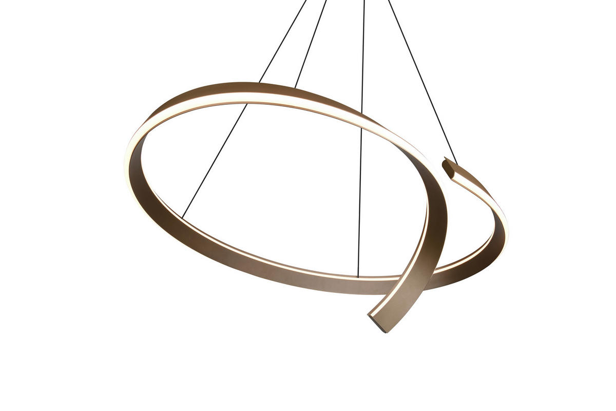 LED-HÄNGELEUCHTE CIRONDA 110/200/68 cm  - Platinfarben, Design, Metall (110/200/68cm) - Cinque