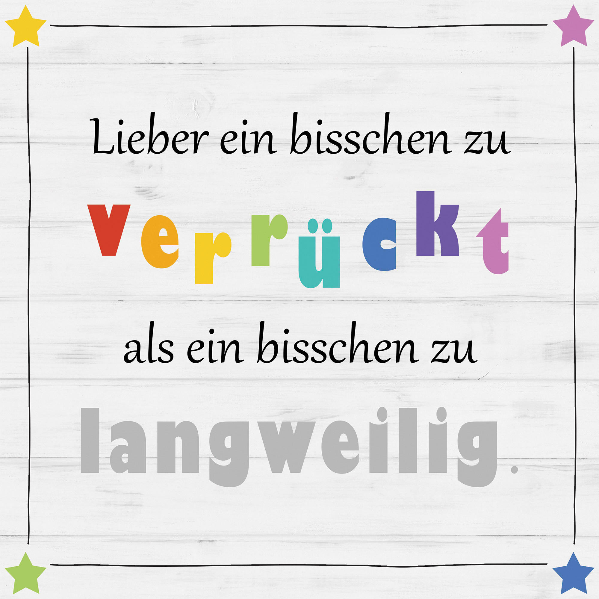 DEKOPANEEL Text  - Multicolor, Basics, Holz (20/20/0,3cm) - Euroart