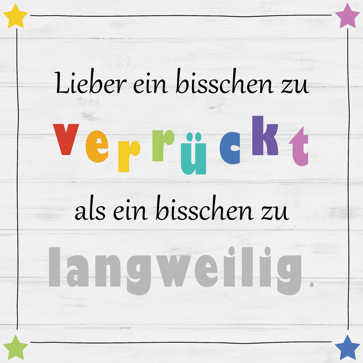 DEKOPANEEL Text  - Multicolor, Basics, Holz (20/20/0,3cm) - Euroart