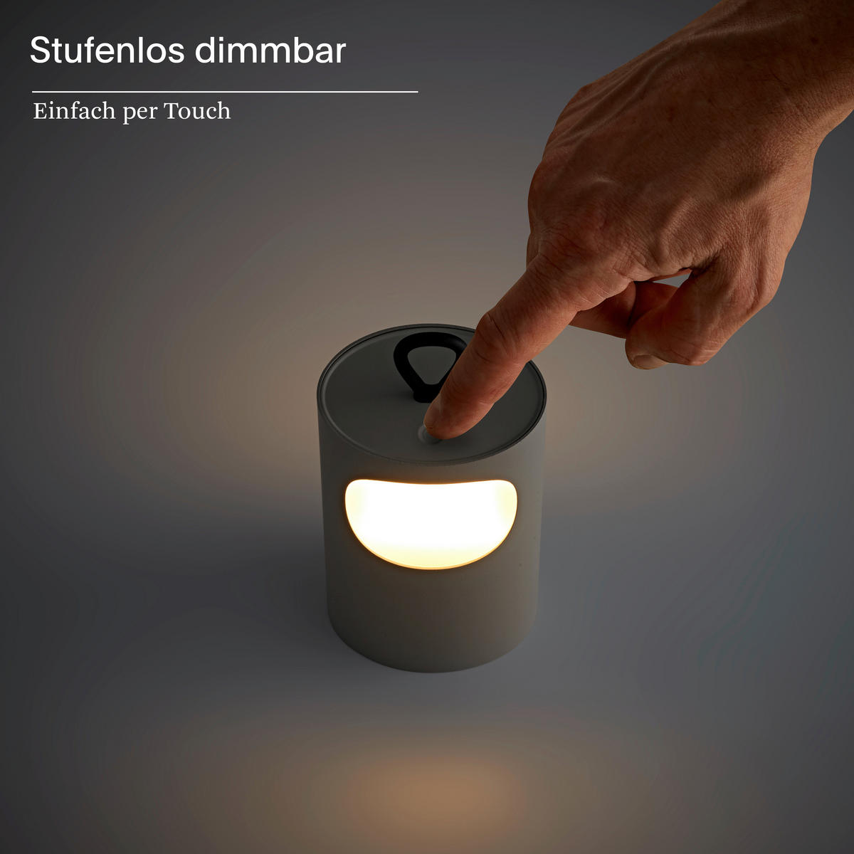 AKKU-TISCHLEUCHTE Lunari 6/8,3/16 cm   - Schwarz, Design, Metall (6/8,3/16cm)