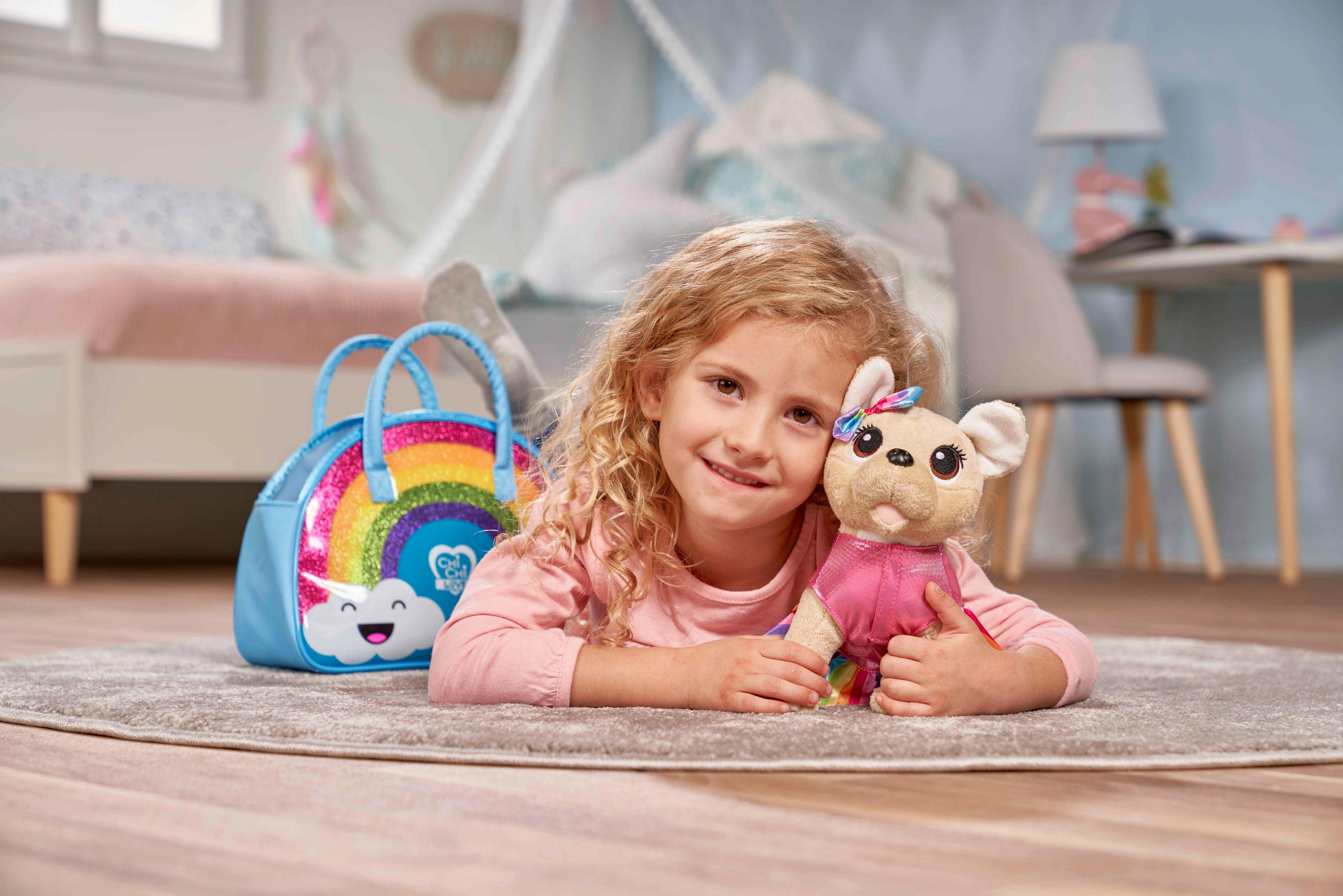 PLÜSCHTIER Chi Chi Love Rainbow  - Multicolor/Braun, Basics, Kunststoff/Textil (17/27/30cm) - Simba