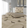 WENDEBETTWÄSCHE 2-teilig Flanell 140/200 cm  - Taupe, KONVENTIONELL, Textil (140/200cm) - Esposa
