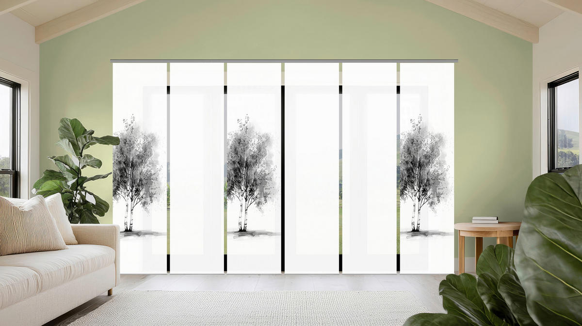 FLÄCHENVORHANG in Weiß, Grau Hochglanz blickdicht  - Grau Hochglanz/Weiß, Natur, Textil (60/245cm)