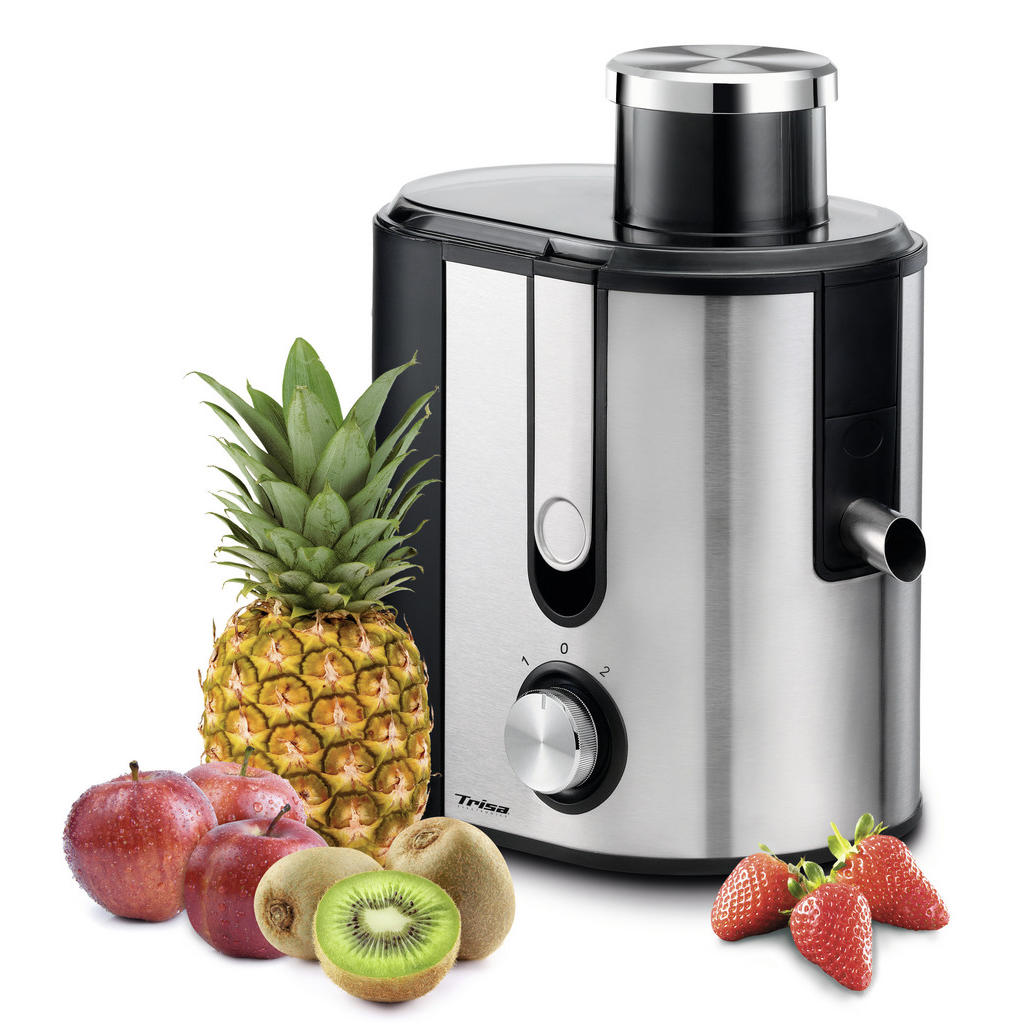 Thumbnail - Trisa Electronics Entsafter, Schwarz, Silber, Metall, Kunststoff, 0,35 L, 15.5x27x23.5 cm, Auffangbehälter, mit praktisc...