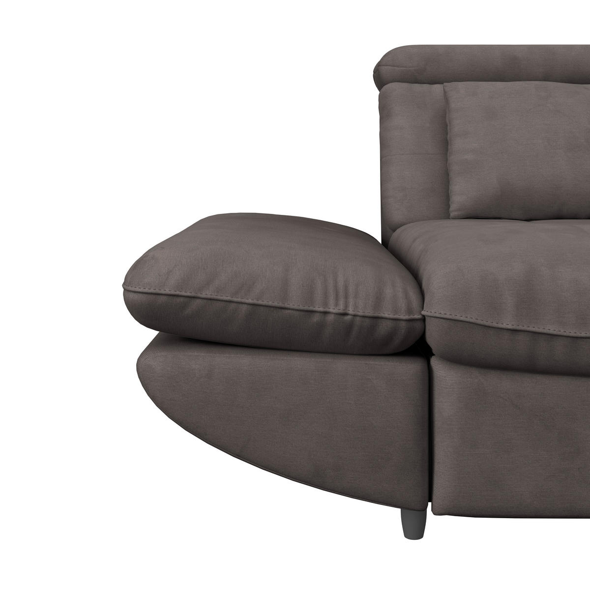 WOHNLANDSCHAFT in Webstoff Dunkelbraun  - Dunkelbraun/Schwarz, Modern, Kunststoff/Textil (233/311cm) - MID.YOU