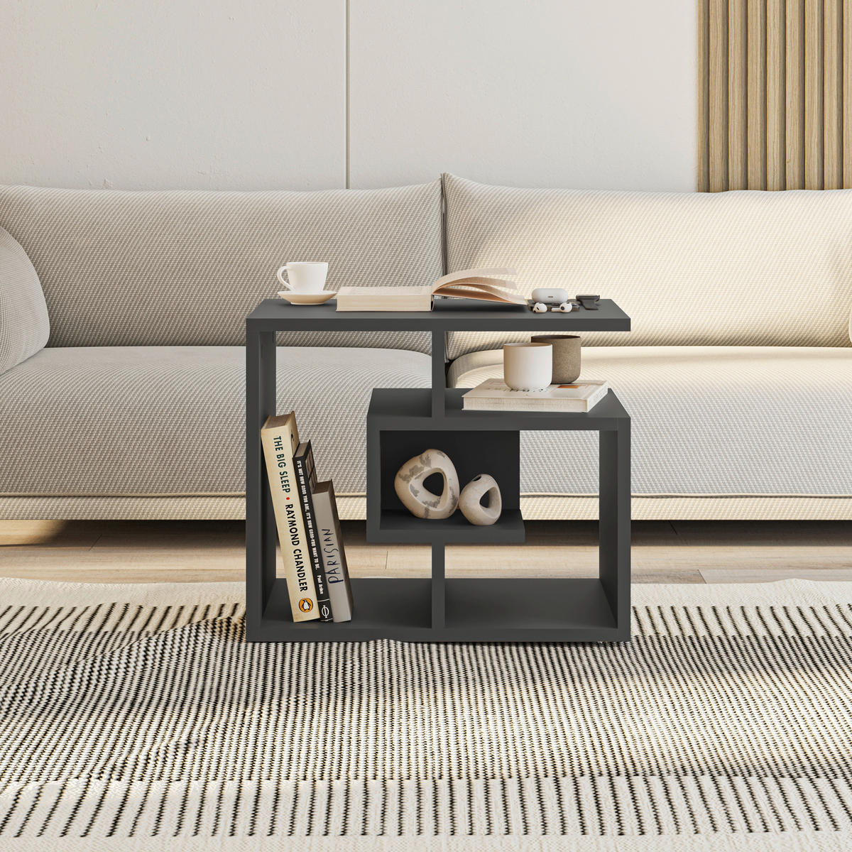 COUCHTISCH Anthrazit  - Anthrazit, Design, Holzwerkstoff (54/45/40cm) - Livetastic