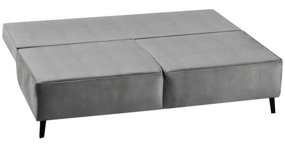 SCHLAFSOFA in Hellgrau - Hellgrau/Schwarz, KONVENTIONELL, Textil/Metall (197/91/88cm) - Novel