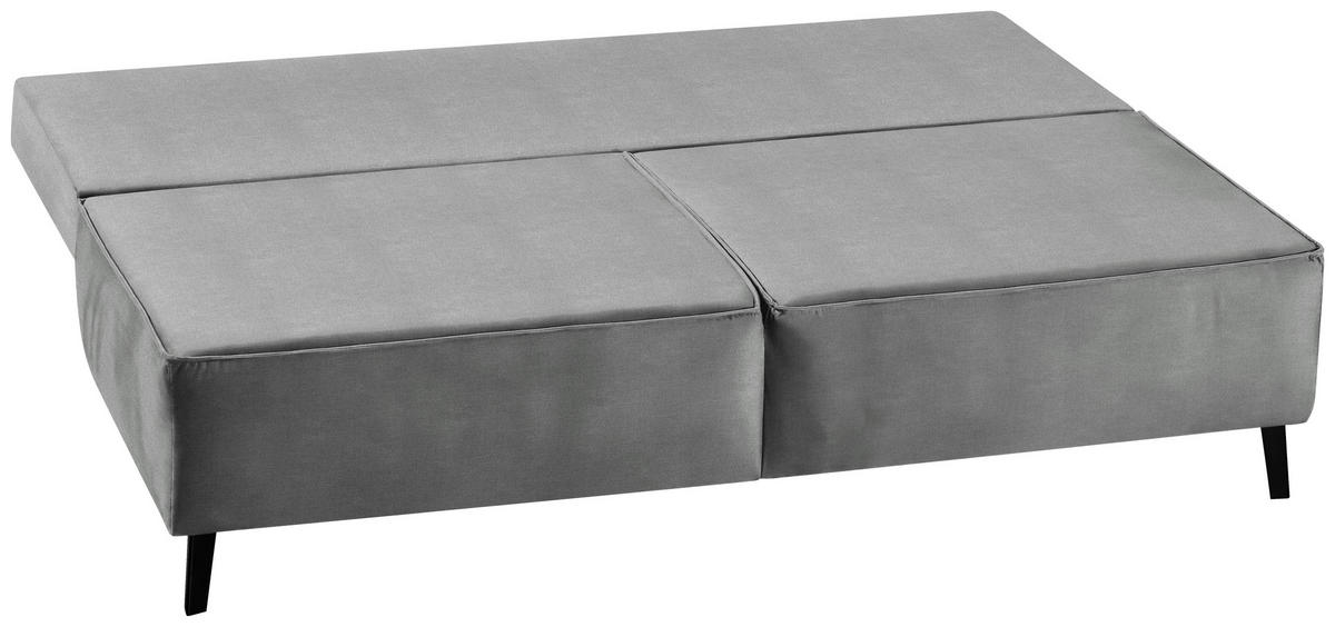 SCHLAFSOFA in Hellgrau  - Hellgrau/Schwarz, Konventionell, Textil/Metall (197/91/88cm) - Novel