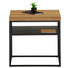 COUCHTISCH Eiche massiv quadratisch Schwarz, Eichefarben - Eichefarben/Schwarz, Design, Holz/Metall (50/50/46cm) - Novel COUCHTISCH Eiche massiv quadratisch Schwarz, Eichefarben - Eichefarben/Schwarz, Design, Holz/Metall (50/50/46cm) - Novel