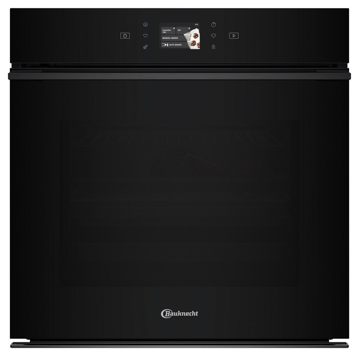 EINBAUBACKOFEN BBI98FPT2SK  - Silberfarben/Schwarz, Basics, Glas/Metall (59,5/59,5/54,9cm) - Bauknecht