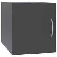AUFSATZSCHRANK 45/40/54 cm  in  - Alufarben/Graphitfarben, KONVENTIONELL, Holzwerkstoff/Kunststoff (45/40/54cm) - Xora
